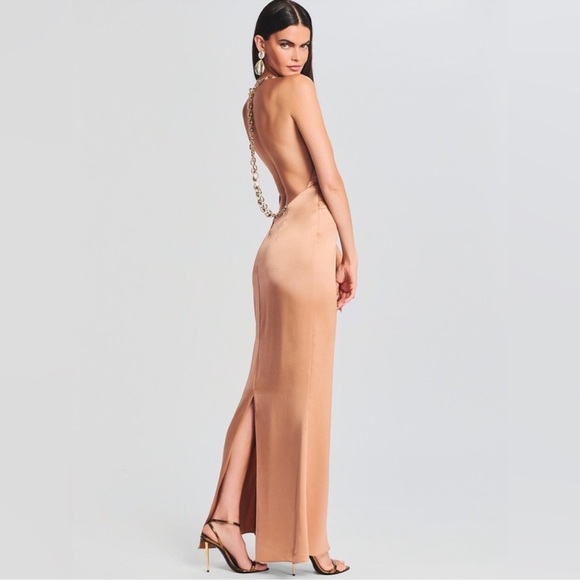 NWT Retrofete Tasha Dress in almond - shell chain straps - size S - Picture 9 of 10